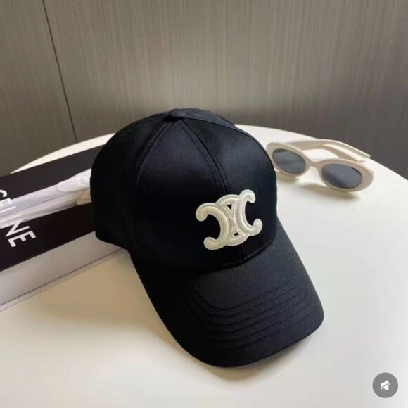 Celine Triomphe Womens Adjustable Baseball Cap Hat in black - Picture 4 of 5